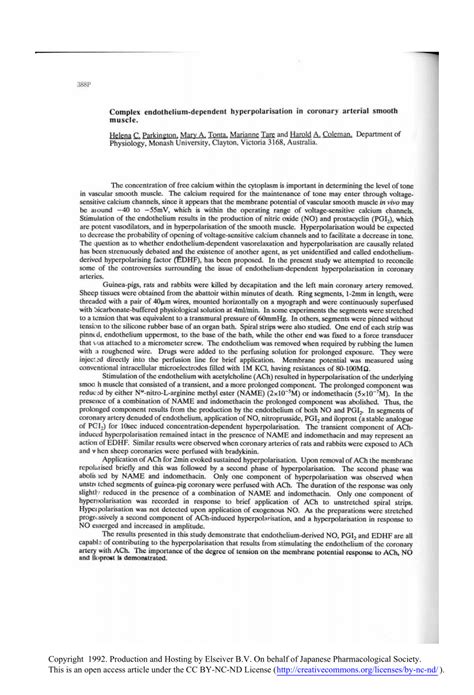 Pdf Complex Endothelium Dependent Hyperpolarization In Coronary