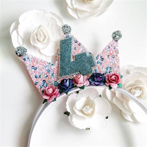 Girls Birthday Crown Headband Girls Hair Accessories Glitter Etsy