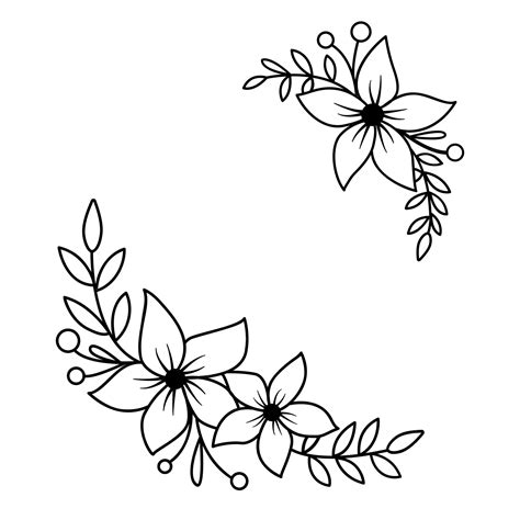 Easy Flower Borders To Draw