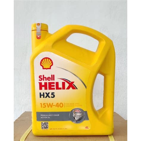 Jual Oli Shell Helix HX5 15w 40 4 Liter 1 Galon Shopee Indonesia