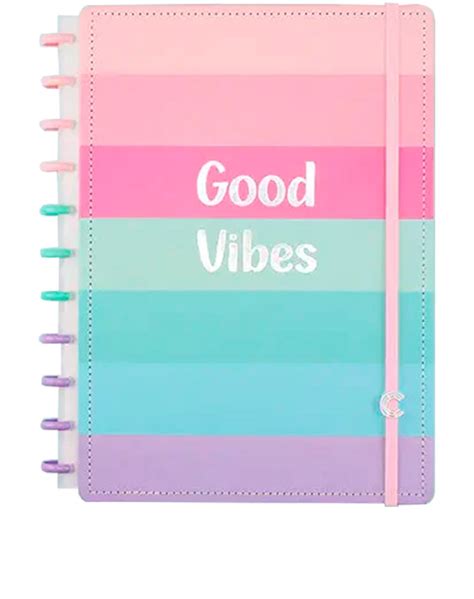 CADERNO INTELIGENTE GRANDE GOOD VIBES BY INDY 80FLS