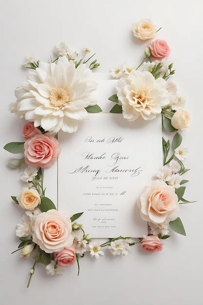 Premium AI Image | Elegant floral wreath layout