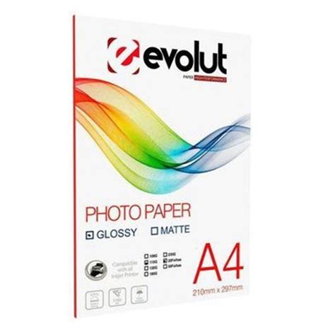 Papel Fotográfico A4 Glossy 230g 100 Folhas Evolut no Elo7 George