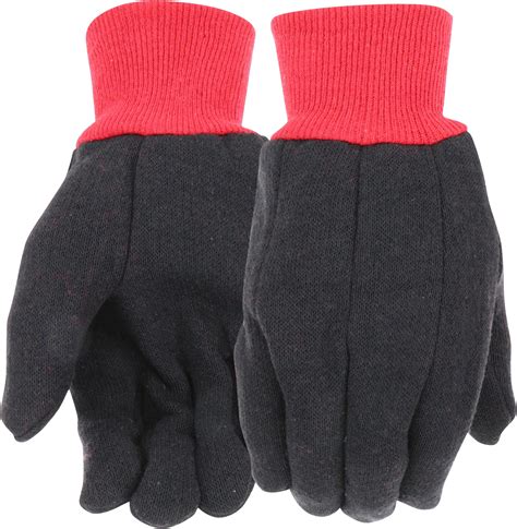 Heavy Weight 9oz Cotton Brown Jersey Work Gloves Knit Wrist Sold By