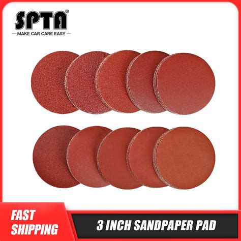 Spta Pcs Inch Sanding Discs Pad Random Orbit Hook Loop Kit