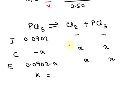 Solved Phosphorus Pentachloride Decomposes According To The Chemical