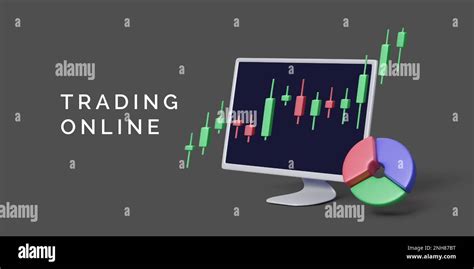 PC Monitor With Charts Stock Market And Binary Options Concept Pie