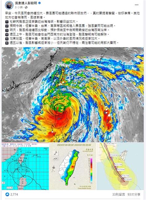 不斷更新／防範中度颱風「杜蘇芮」彭啟明這麼說 蕃新聞