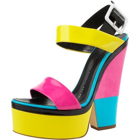 Giuseppe Zanotti Neon Colorblock Platform Sandal Spring Shoe Trend