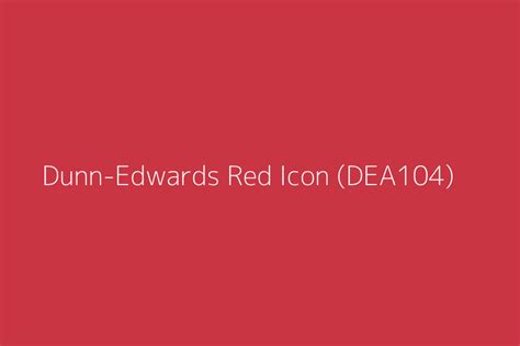 Dunn Edwards Red Icon Dea104 Color Hex Code