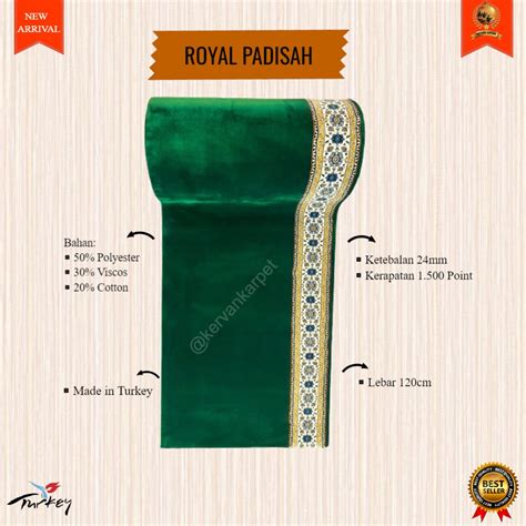 Jual Karpet Sajadah Turki Royal Padisah Tebal Lembut Per Roll 6M Untuk