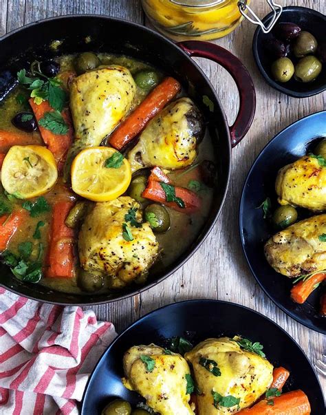 Tajine De Poulet Au Citron Confit Et Olives Vertes La Cuisine De Julie