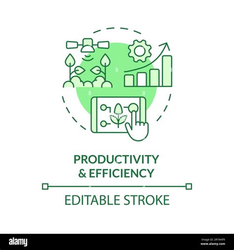 Productivity And Efficiency Green Concept Icon Stock Vector Image And Art