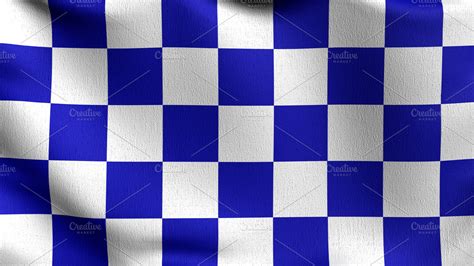 Bavaria Germany Checkered Flag White And Blue Square Color 3d