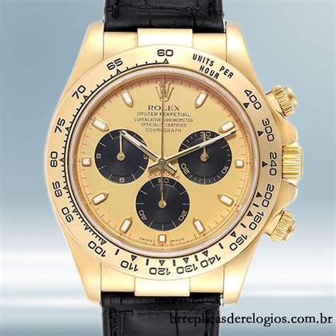 Rolex Daytona Masculino 116518 40mm Correia De Couro As Replicas De