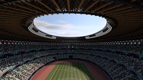 Tokyo National Olympic Stadium Football Field 3d Model Cgtrader