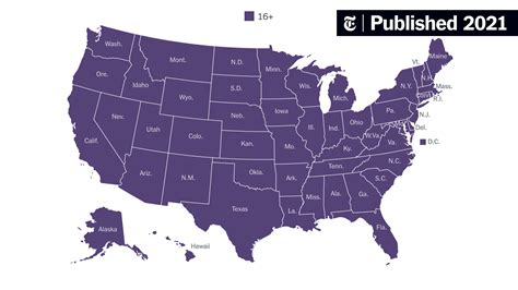 Covid-19 Vaccine Eligibility State Tracker - The New York Times