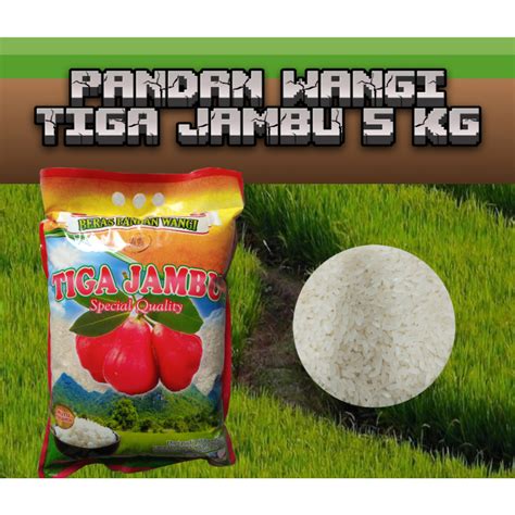 Jual Beras Super Pandan Wangi Cap Tiga Jambu 5kg Shopee Indonesia