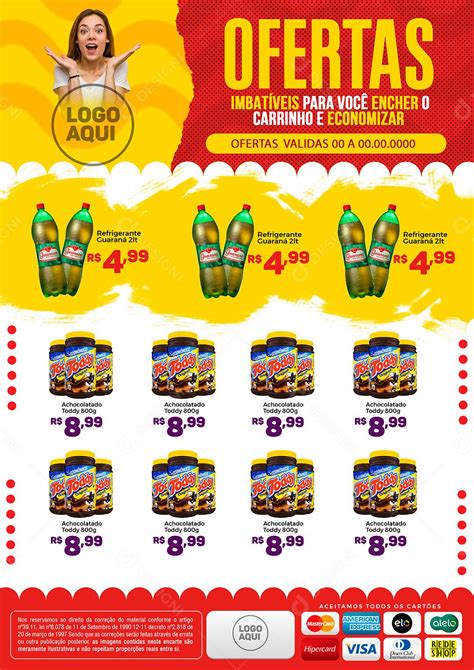 Encarte Template Supermercado Ofertas Imbat Veis Social Media Psd