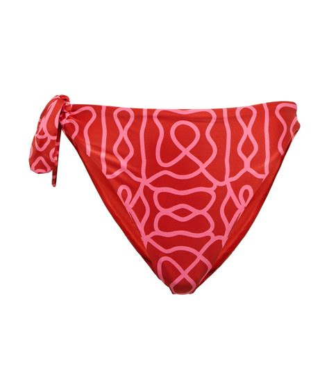 Agua By Agua Bendita Coral Printed Bikini Bottoms Agua By Agua Bendita