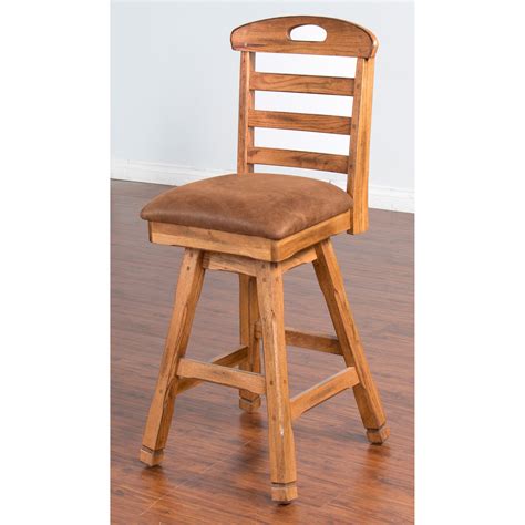 Sunny Designs Sedona 30 In Ladder Back Swivel Bar Stool