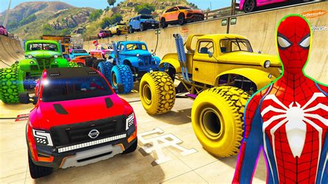 Spiderman Cars Monster Trucks Mega Desert Ramp Challenge Superhero