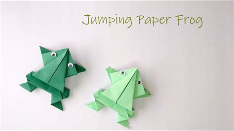 How To Make Jumping Paper Frog Origami Frog Diy Quick Paper Toys