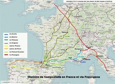 Les Chemins De Compostelle ≡ Voyage Carte Plan