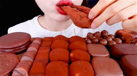 ASMR Pave Chocolate Icecream Rice Cake Mellawnie YouTube