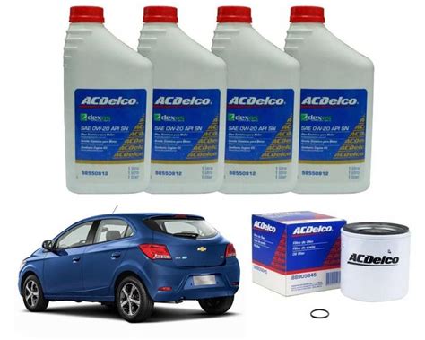 Kit Acdelco Troca Óleo 0W20 Dexos Filtro Gm Onix 2017 2019 Filtro