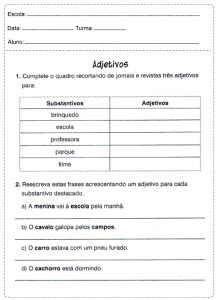 Plano De Aula Adjetivo