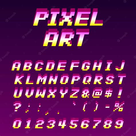 Premium Vector | Pixel art alphabet. vector font.