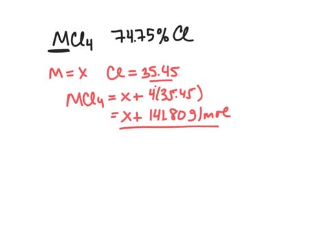 Solved A Metal M Forms A Compound With The Formula Mcl If The