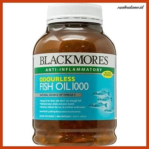 Jual ISIRTUN BLACKMORES ODOURLESS FISH OIL 1000 MG 400 CAPSUL MADE