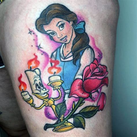 Top 100 Best Belle Tattoos For Women - Beauty And The Beast Ideas