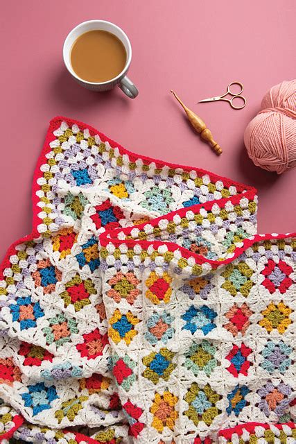 Ravelry Granny Square Blanket Pattern By Claire Montgomerie