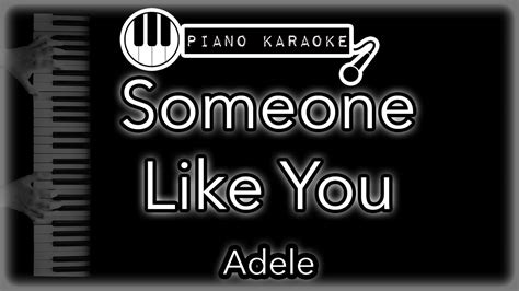 Someone Like You Adele Piano Karaoke Instrumental Youtube Music