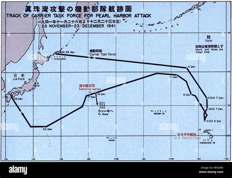 Mappa Di Pearl Harbor Forza Di Attacco Foto Stock Alamy