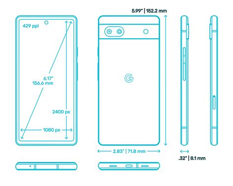 Google Pixel 6a Dimensions & Drawings | Dimensions.com