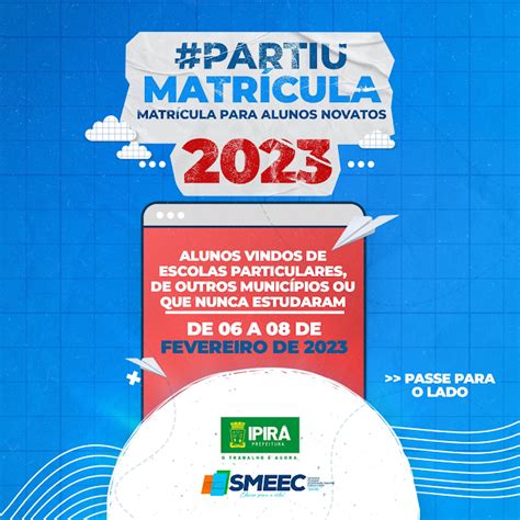 Matrículas De Novos Alunos Da Rede Municipal Serão Realizadas De 06 A