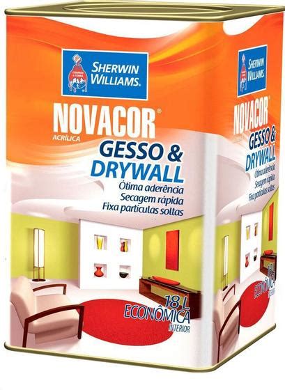 Tinta Acrílica Sherwin Williams Novacor Gesso Drywall Standard 18L