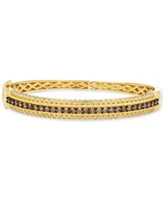 Le Vian Chocolate Diamond Nude Diamond Three Row Bangle Bracelet 2 1 20 Ct T W In 14k