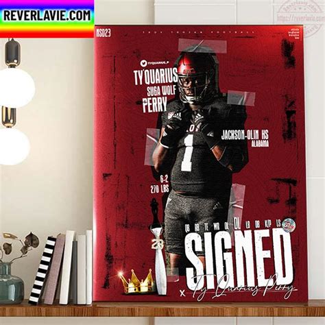 Ty'Quarius Suga Wolf Perry Signed Troy Trojans Football Home Decor Poster Canvas - REVER LAVIE