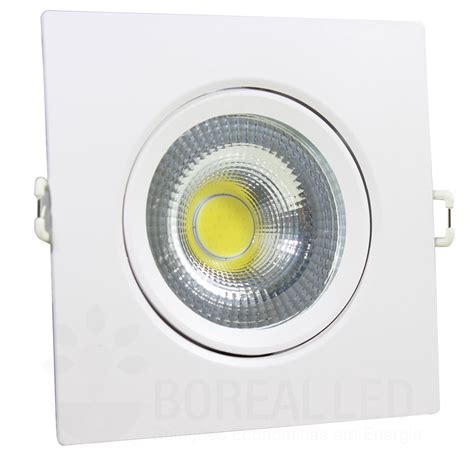 Spot Led Cob Embutir W Quadrado Branco Frio