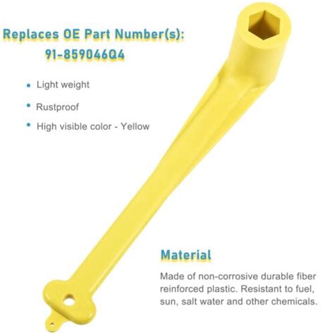 For Mercury Prop Wrench 1 116 Nut Wrench Alpha One Yellow 859046q4