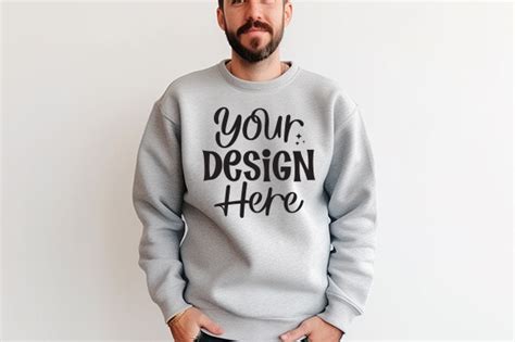 Gildan Sweatshirt Mockup Sport Gre Graphic By Mockupstory