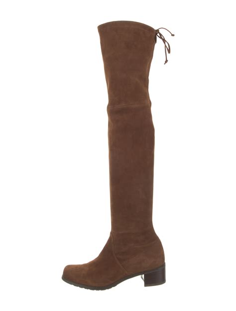 Stuart Weitzman Suede Boots Brown Boots Shoes Wsu237914 The Realreal