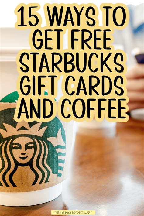 Ways To Get Free Starbucks Gift Cards And Coffee