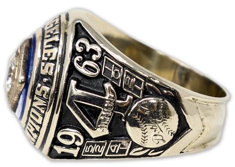 Lot Detail - 1963 Los Angeles Dodgers World Series Ring -- Belonging to