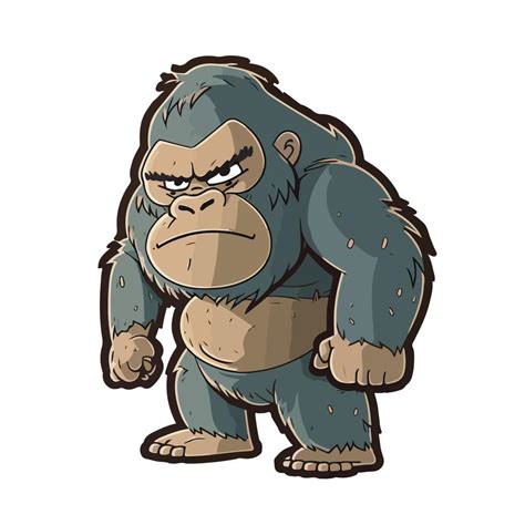 cute gorilla cartoon style 20901963 Vector Art at Vecteezy